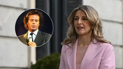 Montaje con Julio Iglesias y Yolanda Díaz Montaje con Julio Iglesias y Yolanda Díaz