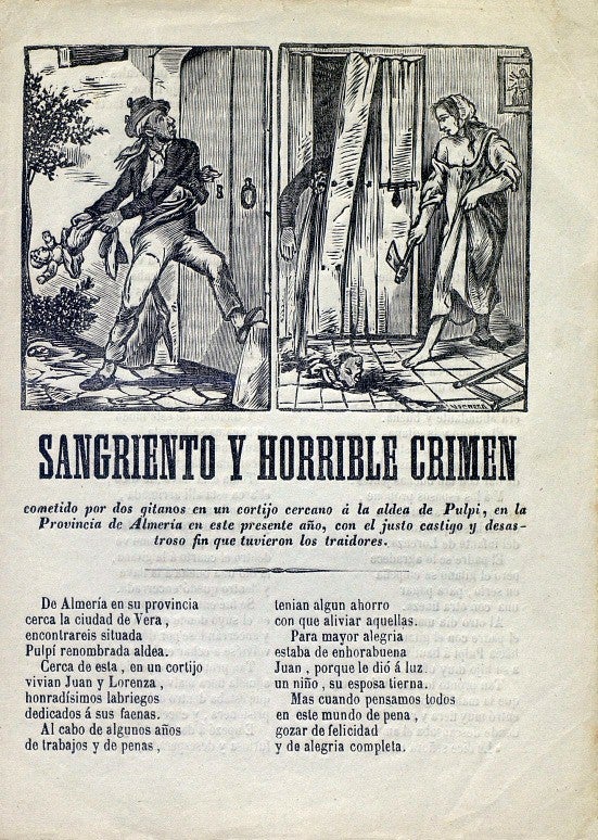 El crimen de Pulpí que fue o no, pero que inspiró un capítulo más de la 'literatura de cordel' El crimen de Pulpí que fue o no, pero que inspiró un capítulo más de la 'literatura de cordel'