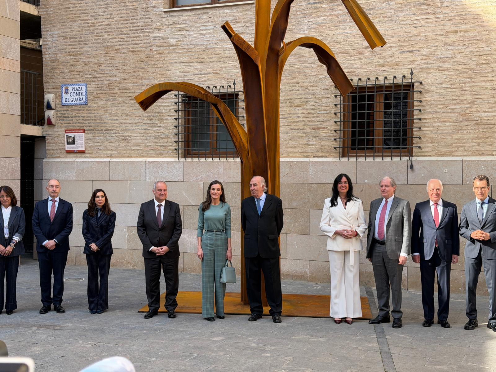 Visita de la Reina Letizia al Palacio Villahermosa de la Fundación Ibercaja en Huesca Visita de la Reina Letizia al Palacio Villahermosa de la Fundación Ibercaja en Huesca