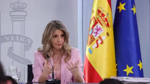 La vicepresidenta segunda y ministra de Trabajo, Yolanda Diaz, da una rueda de prensa tras la reunión de un Consejo de Ministros La vicepresidenta segunda y ministra de Trabajo, Yolanda Diaz, da una rueda de prensa tras la reunión de un Consejo de Ministros