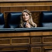 La vicepresidenta segunda y ministra de Trabajo, Yolanda Díaz, en el Congreso en una imagen de archivo