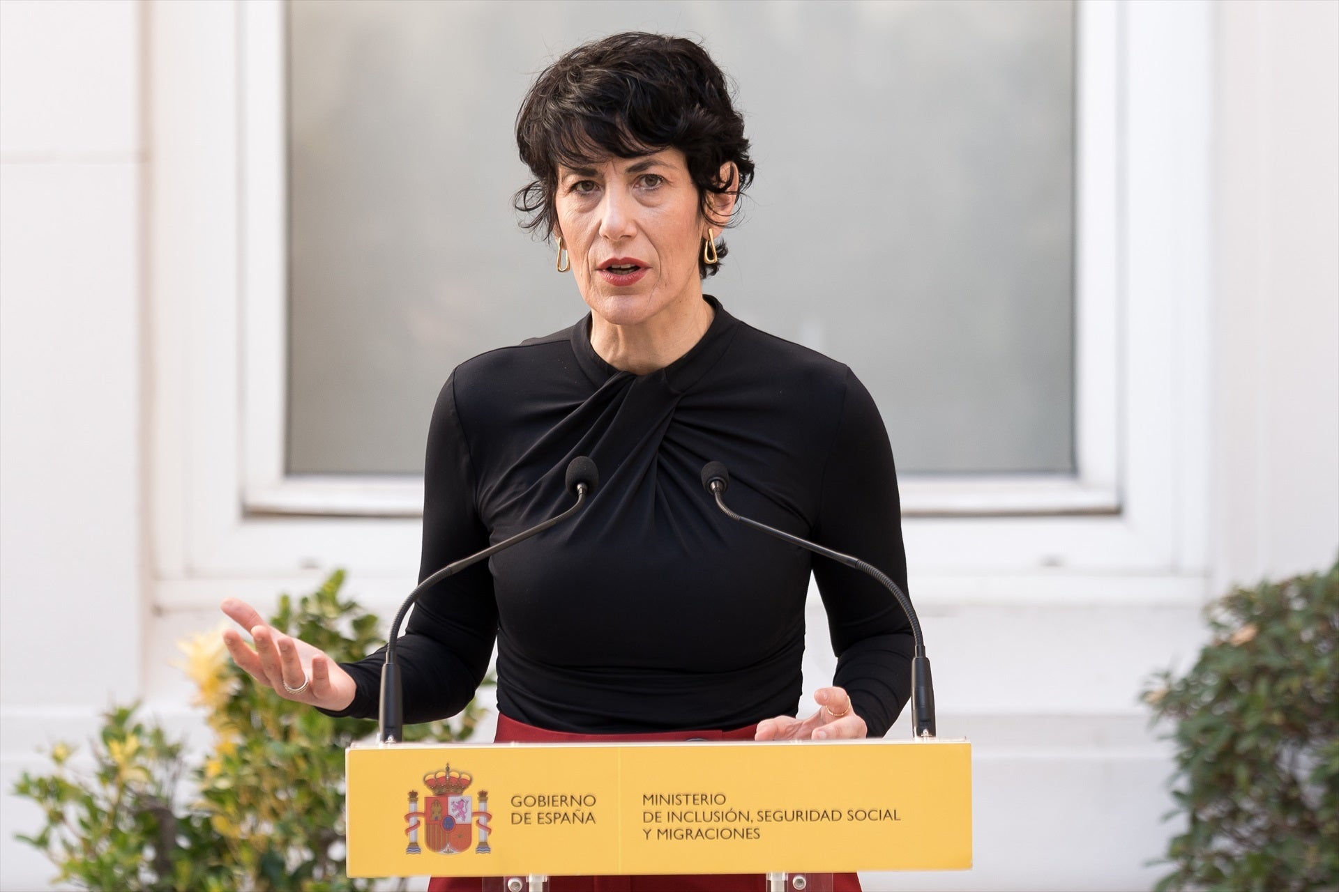 La ministra de Inclusión, Seguridad Social y Migraciones, Elma Saiz, durante una reunión de trabajo, en la sede del Ministerio, a 26 de febrero de 2026, en Madrid La ministra de Inclusión, Seguridad Social y Migraciones, Elma Saiz, durante una reunión de trabajo, en la sede del Ministerio, a 26 de febrero de 2026, en Madrid