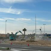 Trabajos de ajardinamiento en la Ronda Oeste.