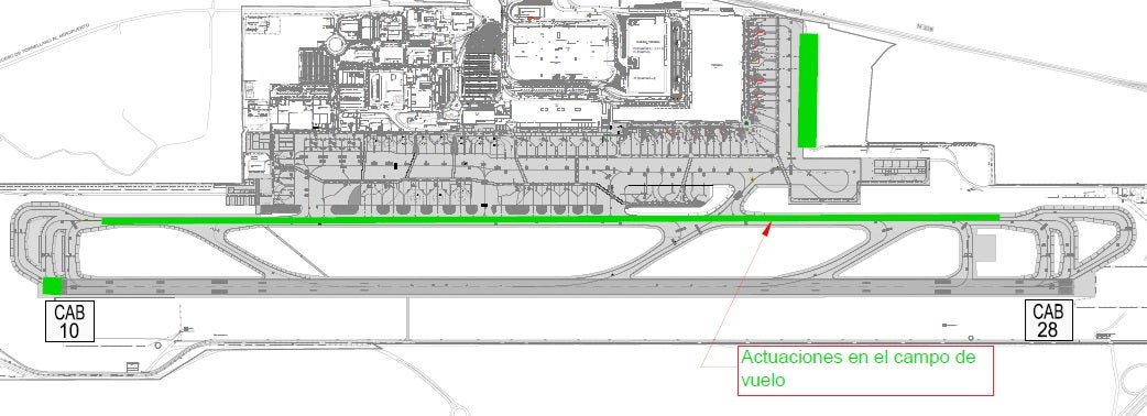 El aeropuerto de Alicante-Elche cierra en marzo por la noche su pista de vuelo por obras El aeropuerto de Alicante-Elche cierra en marzo por la noche su pista de vuelo por obras