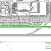 Plano con el área del aeropuerto de Alicante-Elche en la que se va a actuar.