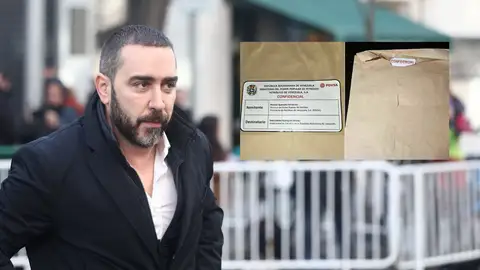 Víctor de Aldama en una foto de archivo y el sobre al que se refiere la noticia Víctor de Aldama en una foto de archivo y el sobre al que se refiere la noticia