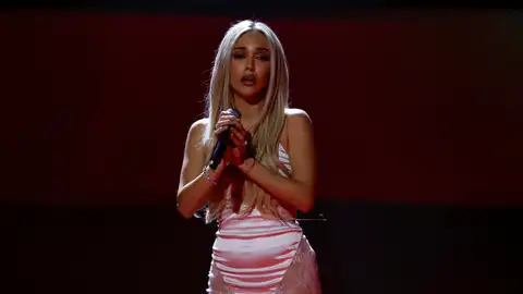 Ana Mena, durante su actuación en los Premios Goya 2026 Ana Mena, durante su actuación en los Premios Goya 2026