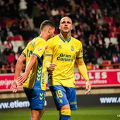 Sandro celebra su gol a la Cultural Leonesa Sandro celebra su gol a la Cultural Leonesa