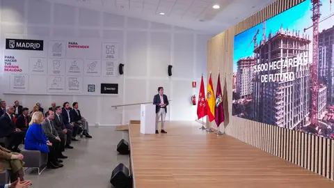 El alcalde Almeida en la presentación del proyecto Madrid Nuevo Sur El alcalde Almeida en la presentación del proyecto Madrid Nuevo Sur