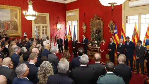 El Presidente del Parlament, Gabriel Le Senne durante su discurso en el acto institucional con motivo del 43 aniversario de l'Estatut d'Autonomia de les Illes Balears. El Presidente del Parlament, Gabriel Le Senne durante su discurso en el acto institucional con motivo del 43 aniversario de l'Estatut d'Autonomia de les Illes Balears.