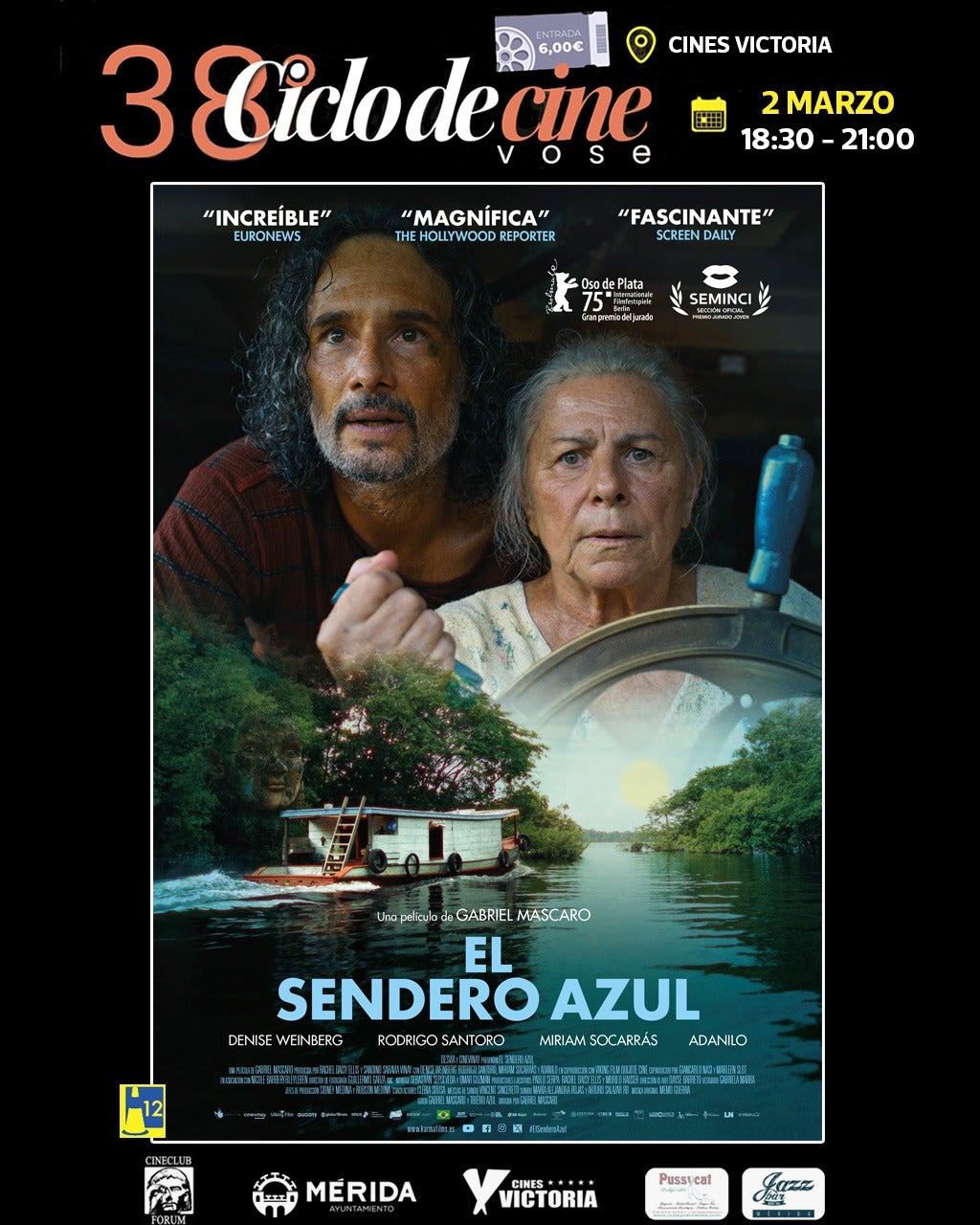 El ciclo de cine en VOSE reflexiona sobre la vejez con la cinta "El Sendero Azul" de Gabriel Mascaro El ciclo de cine en VOSE reflexiona sobre la vejez con la cinta "El Sendero Azul" de Gabriel Mascaro