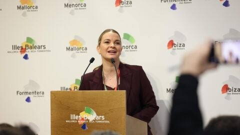 La presidenta del Govern, Marga Prohens, en la feria tur&iacute;stica ITB.