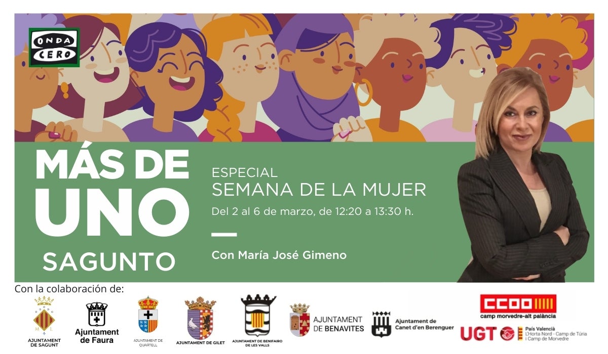 Onda Cero Sagunto lanza la programación especial 'Semana de la Mujer' con motivo del 8M Onda Cero Sagunto lanza la programación especial 'Semana de la Mujer' con motivo del 8M