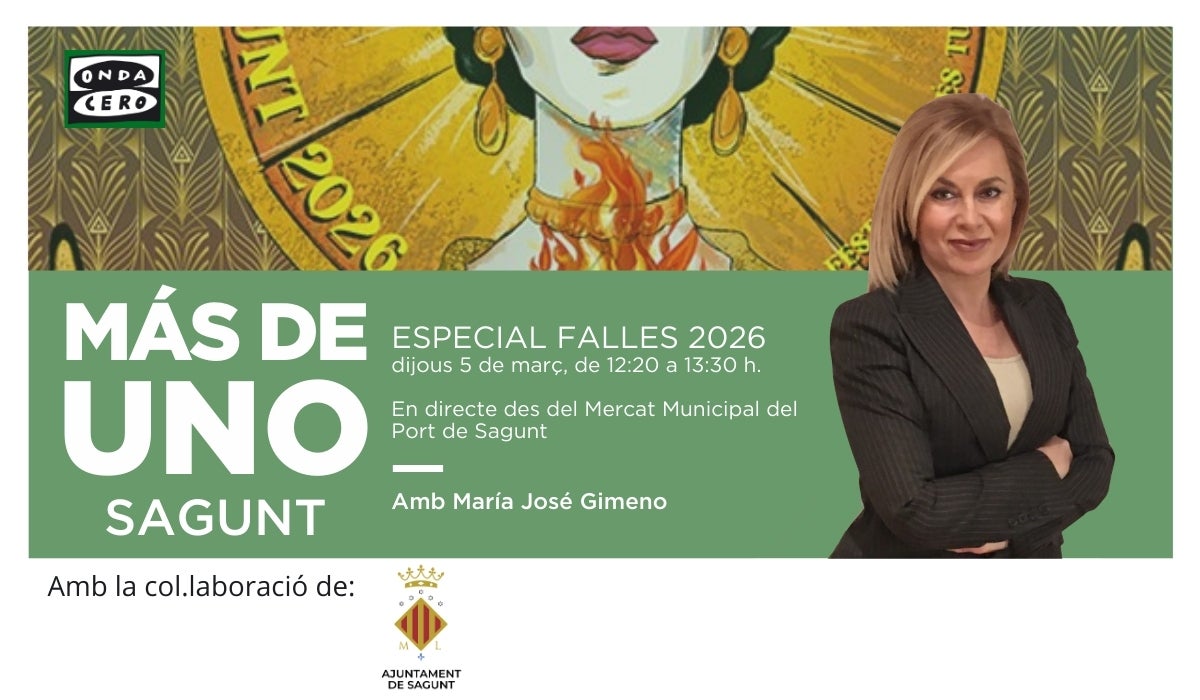 Onda Cero emite en directo el programa 'Fallas 2026' desde el mercado municipal del Puerto de Sagunto Onda Cero emite en directo el programa 'Fallas 2026' desde el mercado municipal del Puerto de Sagunto