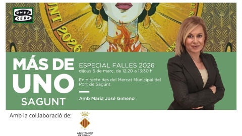 Onda Cero emite en directo el programa 'Fallas 2026' desde el mercado municipal del Puerto de Sagunto