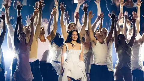 Rosalía, durante su actuación en los BRIT Awards 2026. Rosalía, durante su actuación en los BRIT Awards 2026.