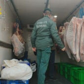 Parte de la carne sin documentación que se ha intervenido