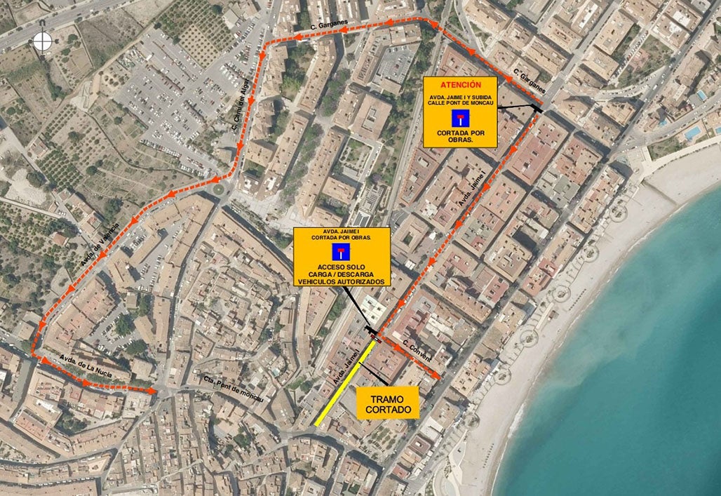 A partir del próximo lunes 9 de marzo quedará cerrado al tráfico de forma temporal el tramo comprendido entre Jaume I y Pont de Moncau A partir del próximo lunes 9 de marzo quedará cerrado al tráfico de forma temporal el tramo comprendido entre Jaume I y Pont de Moncau