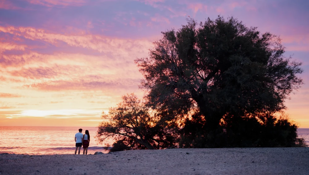 Imagen de un atardecer en Roquetas de Mar Imagen de un atardecer en Roquetas de Mar