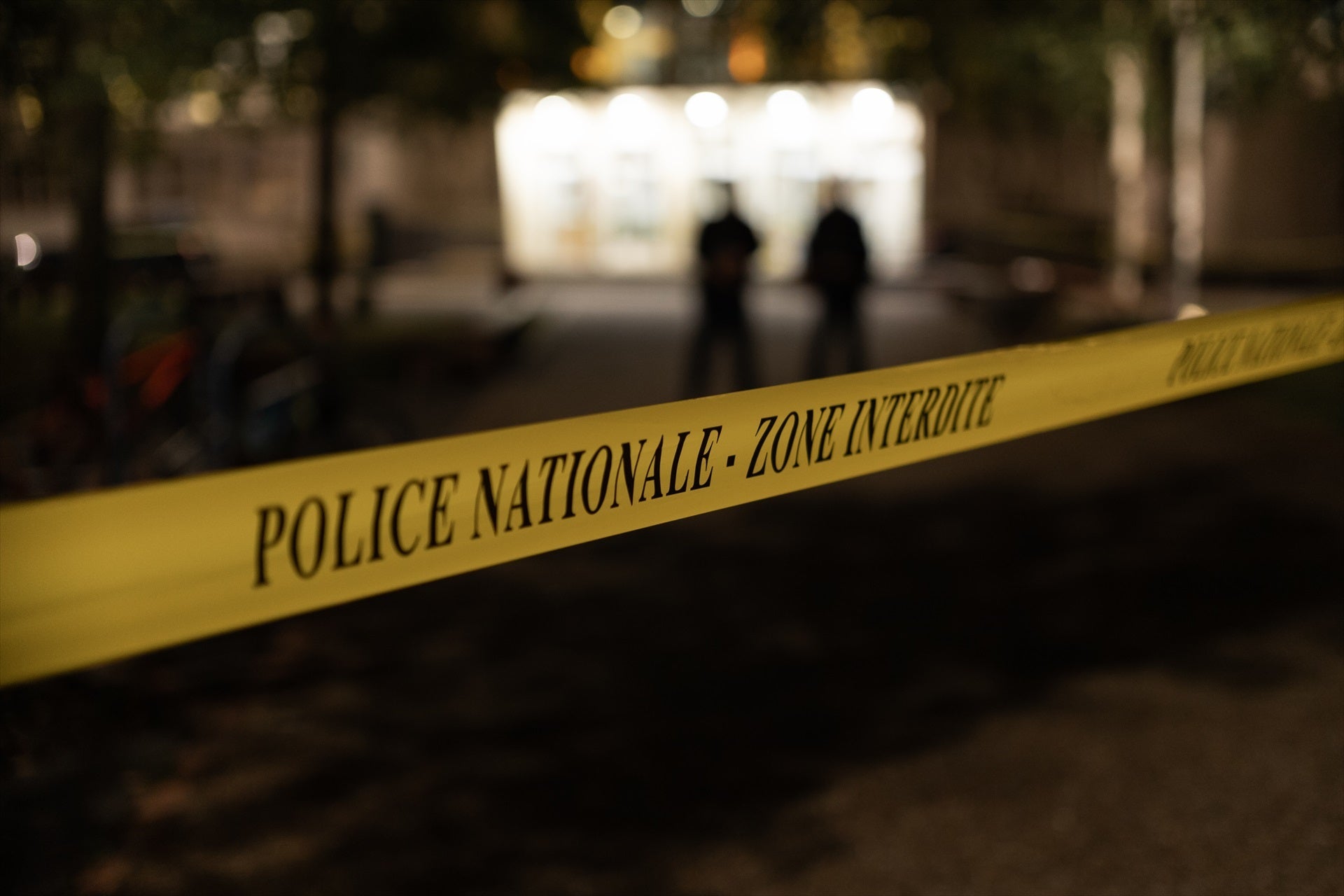 Imagen de archivo de una cinta policial en Francia. Imagen de archivo de una cinta policial en Francia.