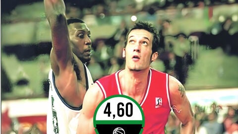 Nacho Romero, en su etapa como jugador del Caja San Fernando, ante Tanoka Beard.
