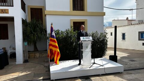 Oscar Portas durante su discurso en el D&iacute;a de Balears
