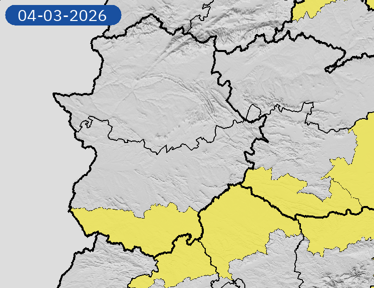 El Centro de Emergencias 112 Extremadura activa la alerta amarilla por lluvias y tormentas en el sur de Badajoz El Centro de Emergencias 112 Extremadura activa la alerta amarilla por lluvias y tormentas en el sur de Badajoz