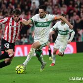 Pedro Bigas, en San Mamés, en el Athletic-Elche.