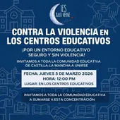 Concentración que se ha celebrado este jueves en el IES Julio Verne de Bargas Concentración que se ha celebrado este jueves en el IES Julio Verne de Bargas