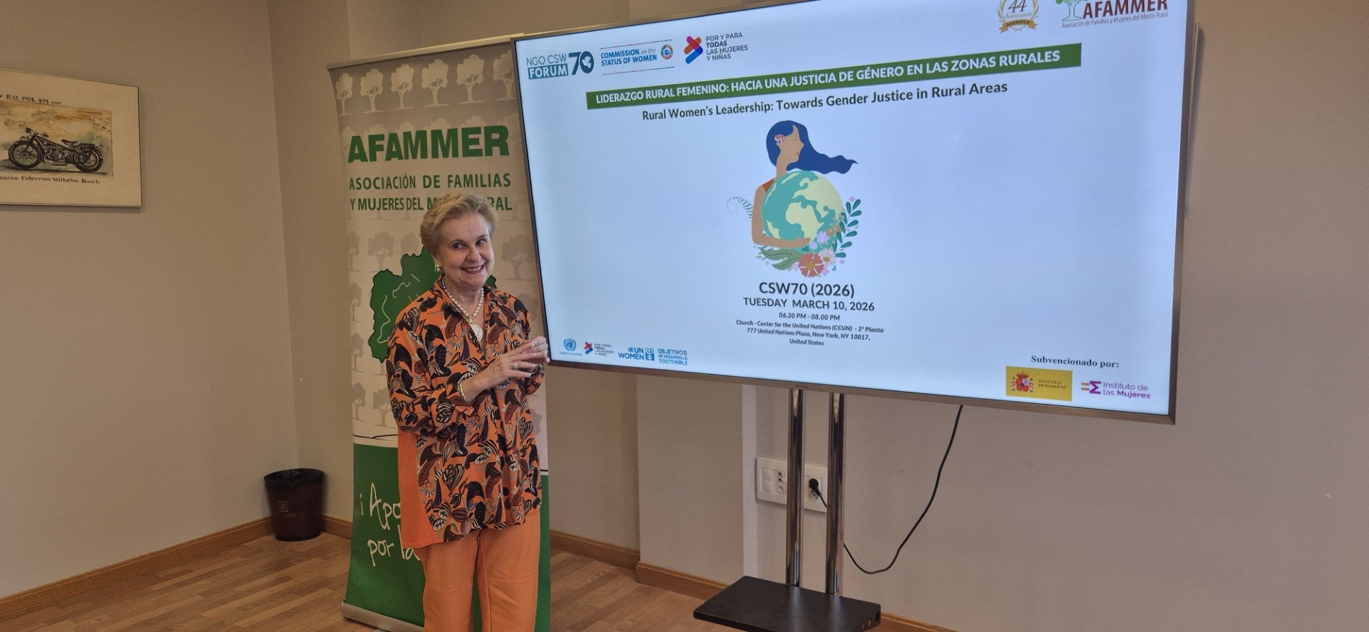 AFAMMER presenta en Ciudad Real su manifiesto del 8M y vuelve a la ONU para defender los derechos de las mujeres rurales AFAMMER presenta en Ciudad Real su manifiesto del 8M y vuelve a la ONU para defender los derechos de las mujeres rurales