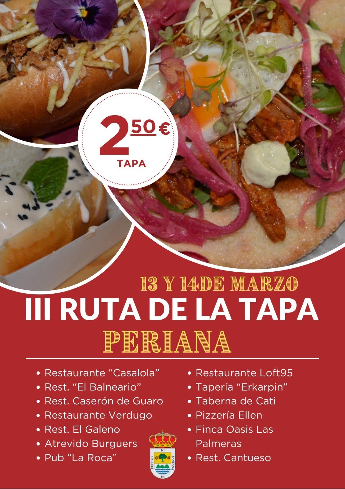 Una docena de bares y restaurantes participa en la III Ruta de la Tapa de Periana, todas de elaboración exclusiva y con el AOVE verdial como ingrediente común Una docena de bares y restaurantes participa en la III Ruta de la Tapa de Periana, todas de elaboración exclusiva y con el AOVE verdial como ingrediente común