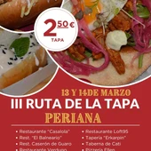 Una docena de bares y restaurantes participa en la III Ruta de la Tapa de Periana, todas de elaboración exclusiva y con el AOVE verdial como ingrediente común Una docena de bares y restaurantes participa en la III Ruta de la Tapa de Periana, todas de elaboración exclusiva y con el AOVE verdial como ingrediente común
