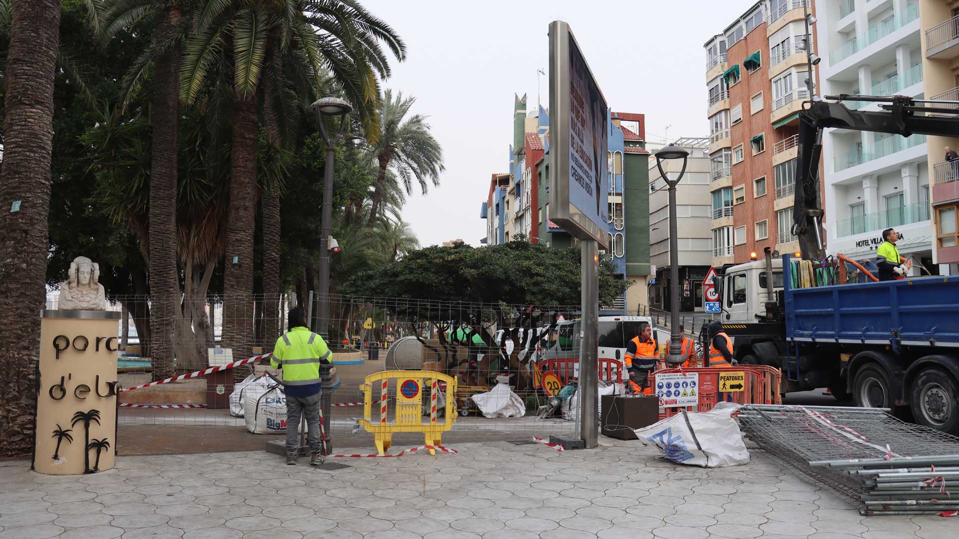 Benidorm mejora el drenaje del Parque de Elche para evitar charcos en días de lluvia Benidorm mejora el drenaje del Parque de Elche para evitar charcos en días de lluvia