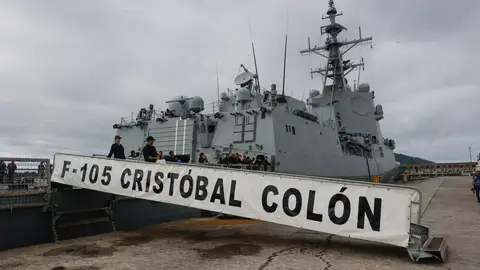 Imagen de archivo de la fragata 'Cristóbal Colón'. Imagen de archivo de la fragata 'Cristóbal Colón'. EFE /Kiko Delgado