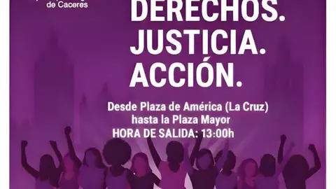 La Plataforma de Mujeres por la Igualdad de Cáceres convoca una marcha el domingo 8 para no retroceder en derechos La Plataforma de Mujeres por la Igualdad de Cáceres convoca una marcha el domingo 8 para no retroceder en derechos