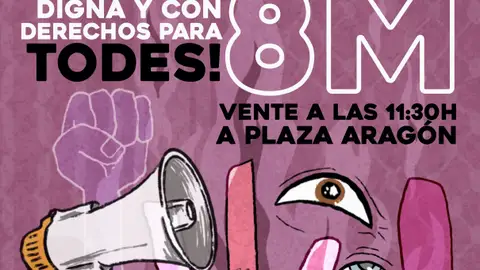 El día 8 de marzo se ha organizado una gran manifestación en Zaragoza El día 8 de marzo se ha organizado una gran manifestación en Zaragoza