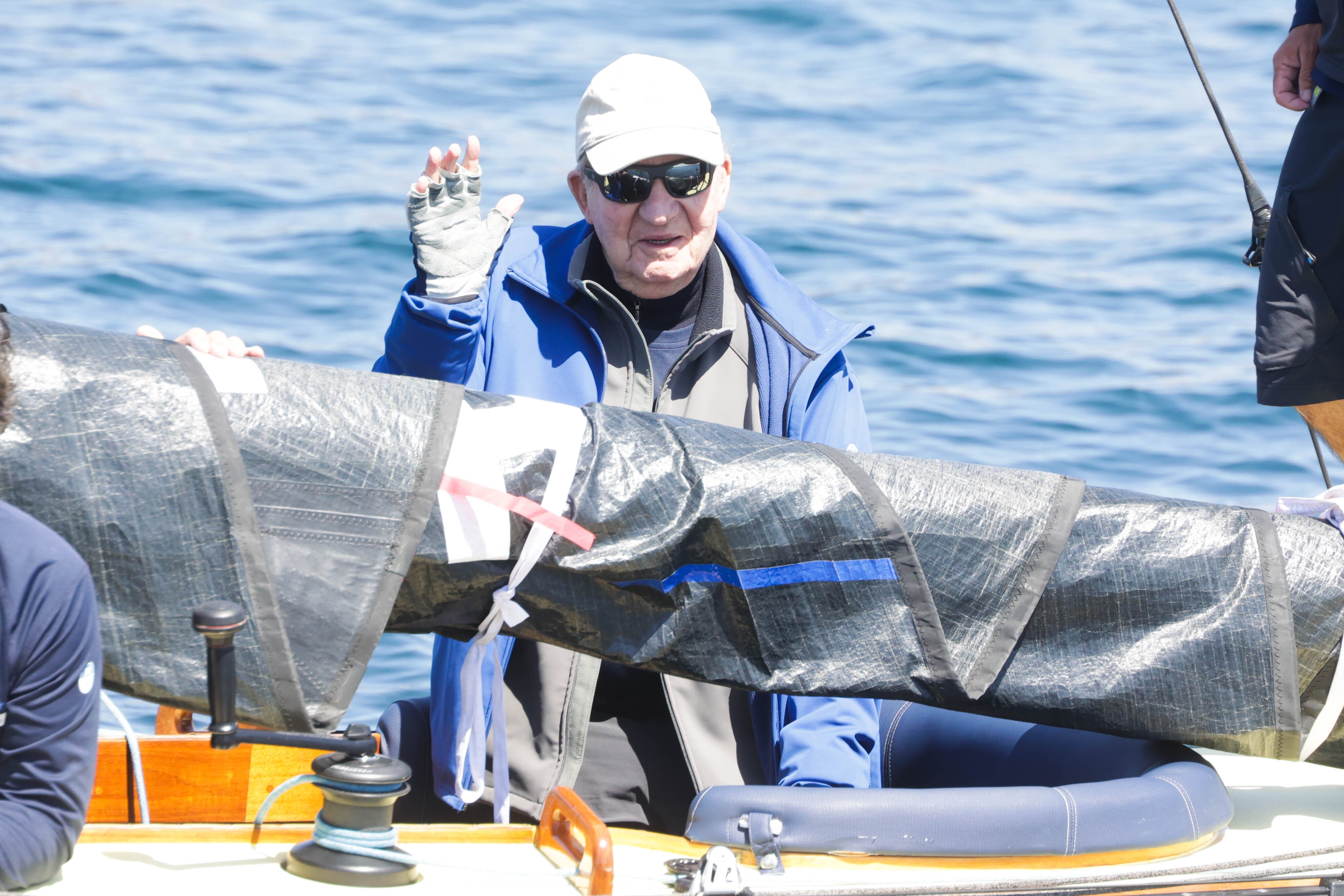 Imagen de archivo de Juan Carlos I en Sanxenxo. Abril de 2025. Imagen de archivo de Juan Carlos I en Sanxenxo. Abril de 2025.