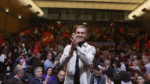 El presidente del Gobierno, Pedro Sánchez, durante el acto del PSOE en Soria El presidente del Gobierno, Pedro Sánchez, durante el acto del PSOE en Soria