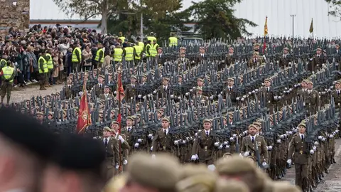 Acto de juramento ante la bandera del personal de militares de tropa del ejército de tierra, en el Centro de Formación de Tropa Acto de juramento ante la bandera del personal de militares de tropa del ejército de tierra, en el Centro de Formación de Tropa