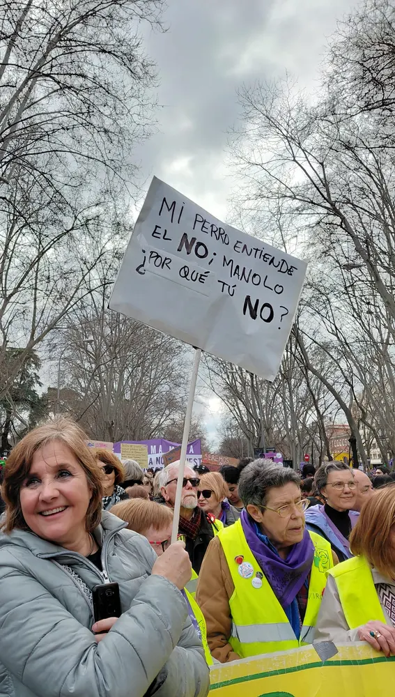 Una de las pancartas vistas en la manifestación del 8M Una de las pancartas vistas en la manifestación del 8M