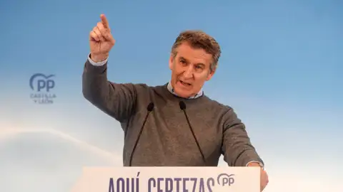 Alberto Núñez Feijóo en un acto de campaña para las elecciones autonómicas de Castilla y León Alberto Núñez Feijóo en un acto de campaña para las elecciones autonómicas de Castilla y León