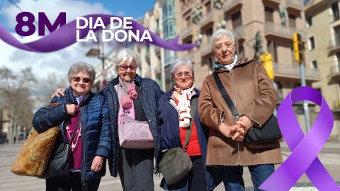 Núria Haba, Fe Escat, Consol Collado i Rosa Coloma a La Rambla de Barcelona Núria Haba, Fe Escat, Consol Collado i Rosa Coloma a La Rambla de Barcelona