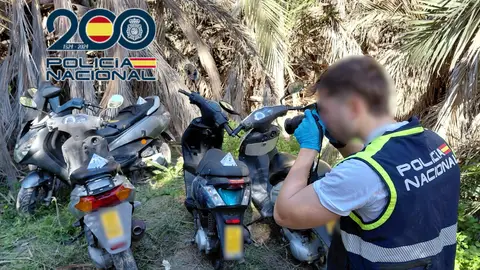 La Policía Nacional ha detenido en Elche a dos menores por el robo de cinco ciclomotores. La Policía Nacional ha detenido en Elche a dos menores por el robo de cinco ciclomotores.
