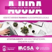 Setenta mil euros en ayudas para el comercio local de Algemesí