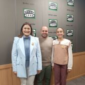 Felicidad Rosell, Juanvi Talavantes y Cristina Espiritusanto, FFMM de Algemesí y presidente de la JLF