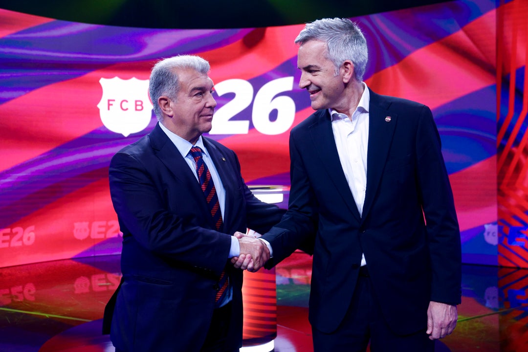 Crispación y reproches entre Laporta y Font en el último debate Crispación y reproches entre Laporta y Font en el último debate