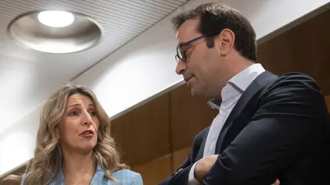 La ministra de Trabajo, Yolanda Díaz, y el ministro de Economía, Carlos Cuerpo, en una imagen de archivo La ministra de Trabajo, Yolanda Díaz, y el ministro de Economía, Carlos Cuerpo, en una imagen de archivo