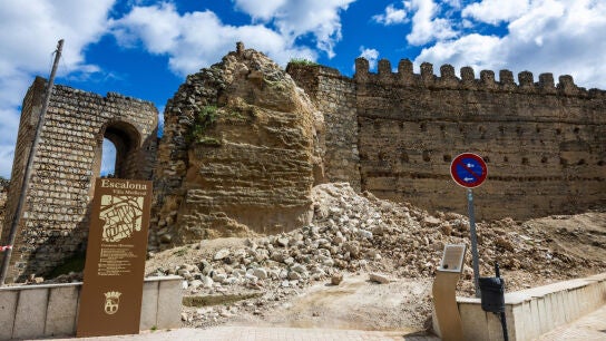 La torre del castillo de Escalona que se ha derrumbado