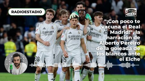 Los jugadores del Real Madrid celebran el gol de Arda Guler
