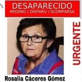 Imagen de archivo del cartel denunciando la desaparición de Rosalía Cáceres en 2020 Imagen de archivo del cartel denunciando la desaparición de Rosalía Cáceres en 2020